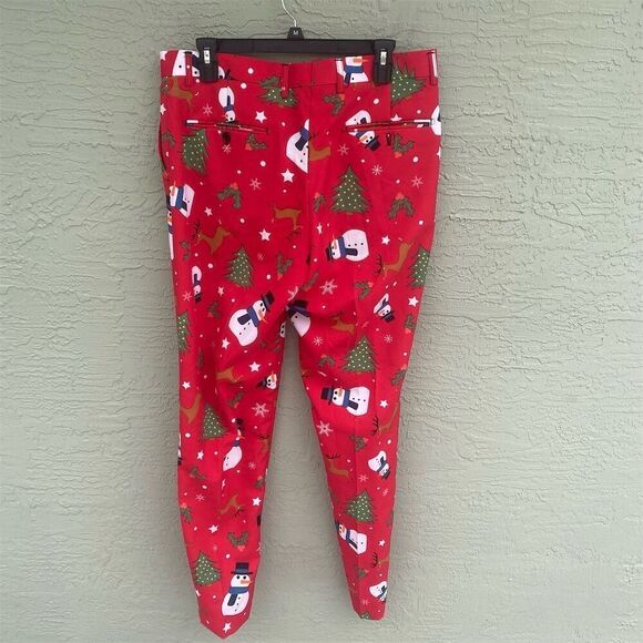 OppoSuits Men's Christmaster Christmas Suit Red Geometric Size 42 - Picture 4 of 12